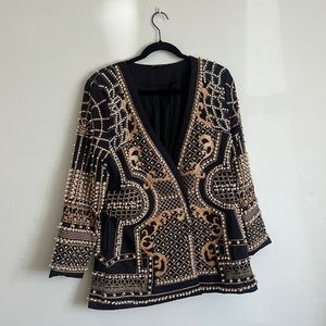 Blazer Dress with Pearls